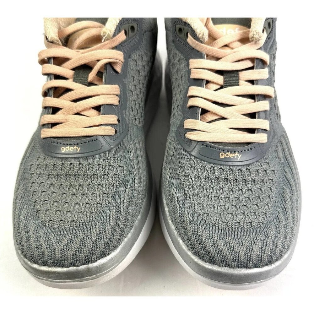 Gravity Defyer Sneaker 7 XLR8 Running Shoes Womens Gray Peach Silver Womens - Picture 3 of 12